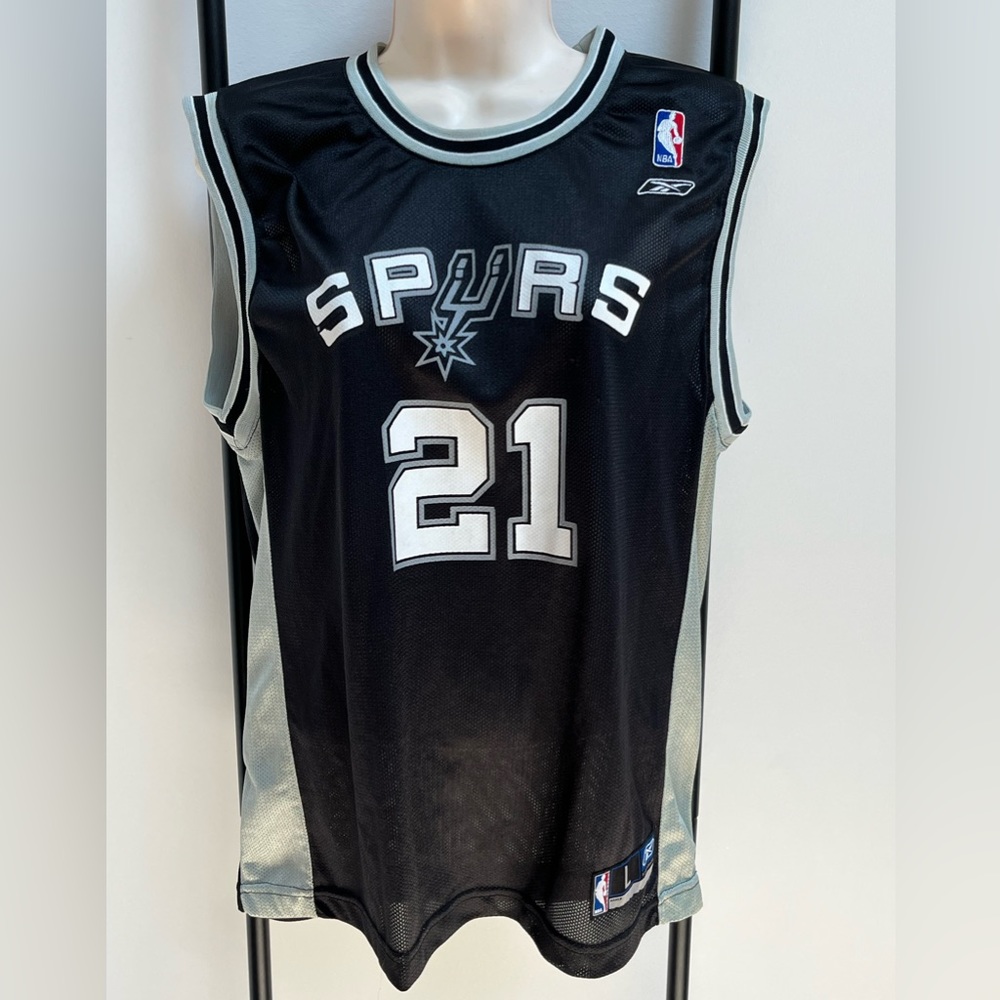 Reebok NBA Tim Duncan Spurs Kids Jersey Mesh Size L 14-16